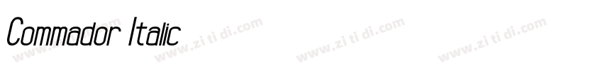 Commador Italic字体转换